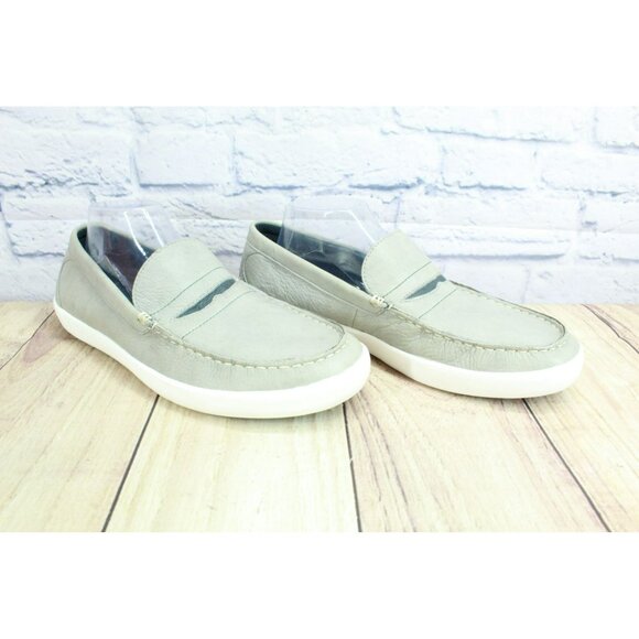 LL Bean Mountainville Gray Leather Slip-On Penny Loafer Shoes Size 10 M - Picture 3 of 9